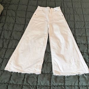 A LOVES A Wide-Leg White Denim Pants